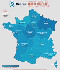 Le département n°20 n'est pas attribué. Carte De France 2016 Du Prix D Achat Auto Chez Les Professionnels Blog Kidioui Fr
