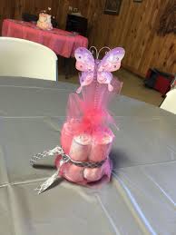 Coral Butterfly Themed Baby Girl Shower Centerpiece Girl Baby Shower Centerpieces Trendy Baby Shower Ideas Butterfly Baby Shower