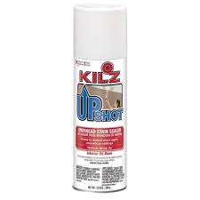 Mildew and leaks can do a number on your ceiling. Kilz Upshot Primer Sealer
