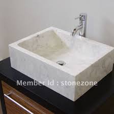 carrara white marble stone sink & basin