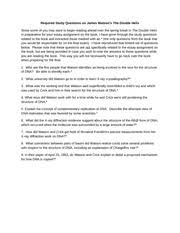 Teachers in the classroom and at home are sure to find our materials very useful. Required Study Questions On James Watson Book Required Study Questions On James Watson S The Double Helix Since Some Of You May Want To Begin Reading Course Hero