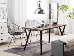 4.5 out of 5 stars. Industrial Dining Room Table 140 X 80 Cm Wood Metal Base Flared Legs Bravo Ebay