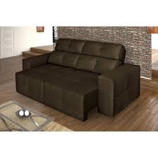 Sofa 3 Lugares Upper Retratil E Reclinavel Pena Chocolate Rifletti Moveis Para Sala De Estar Sofa 3 Lugares E Mobly Moveis