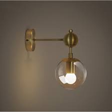 vind meer muur lampen informatie over indoor moderne led wandlamp messing afwerking clear glas lampenkap vintage e27 wandlam muurverlichting wandlamp lampenkap