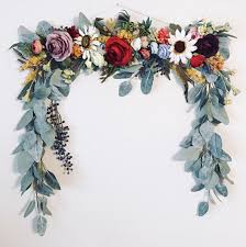 Floral Garland Floral Wall Hanging Floral Backdrop Bohemian Etsy Floral Garland Hanging Flower Arrangements Floral Backdrop