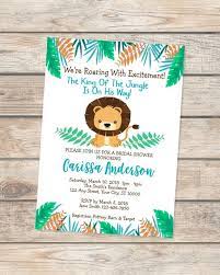 Lion Baby Shower Invitation King Of The Jungle Baby Shower Etsy