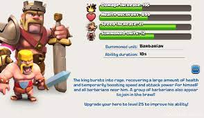 Don't use the ability too fast, wait until the lost hp is more than the recoverable hp so you will not wait a single drop of hp. The Best Time To Use The Barbarian King S Ability Clash Of Clans Land