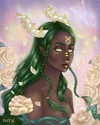 Earth Girl Taurus Taurus Art Zodiac Art Sign Art