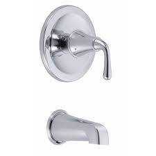 Bathtub faucets often come as part of a package, which includes the shower head and temperature nozzle, though you can purchase or upgrade any one of the this wall mount features a minimalistic faucet with statement temperature nozzles, on which the handles are built into cross shapes. Danze D500656t Pressure Balanced Wall Mounted Build Com