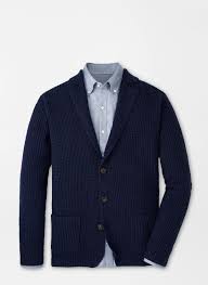 Peter Millar Mens Classic Fit Birch Sweater Blazer - NAVY | Golf Anything  Canada