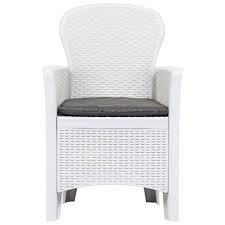 New modern round chair cushion. Festnight Garden Chair Outdoor Dining Chair 2pcs And Cushion Plastic White Rattan Appearance