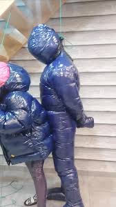 My slave bagged and suffocated with a shiny puffer down - ThisVid.com