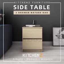 Estink counter height bar table, 44.6in modern high feet pub bar table kitchen breakfast pub table with side storage shelves for home living room dining room bistro bar pub and small places. Kitchen Z 1 5ft Side Table With 2 Layer Drawer Storage Meja Sisi Hmz Fn St 7004 Shopee Malaysia