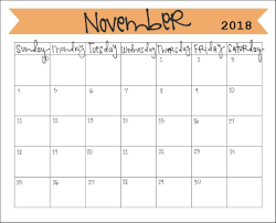November 2018 Calendar Month Calendar Month November November Calendar Monthly Calendar Blank Calendar Template