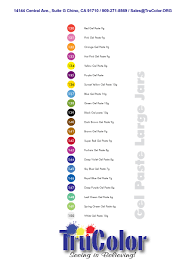 Color Chart Gel Paste Powder Trucolor