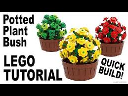 Lego Tutorial On How To Build A Potted Bush Plant Youtube In 2021 Lego Lego Design Lego For Kids