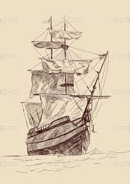 Vintage Old Ships Illustration Pirate Ship Drawing Ship Drawing Boat Drawing