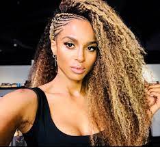 Ciara With Curly Hair And Side Braids 2019 Braided Hairstyles Side Curly Hairstyles Hair Styles