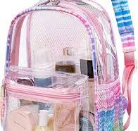 Mini mochila transparente para eventos de estadio de 12 x 12 x 6 pulgadas,  pequeñas mochilas transparentes de plástico transparente para conciertos y  ...