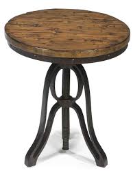 Small Round End Table Round End Tables Wooden Accent Table Rustic Round Table