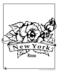 New York State Flower Coloring Page Flower Coloring Pages Flag Coloring Pages Coloring Pages