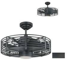 Most fans also come with several options for mounting positions, such as downrod, flush, or angled. Enclave 23 In Natural Iron Downrod Mount Ceiling Fan With Light Kit And Remote Ceiling Fan With Light Caged Ceiling Fan Ceiling Fan