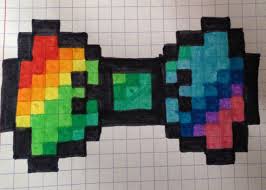 Noeud Papillon Multicolore Pixel Art Pixel Art Diamant Noeud Papillon