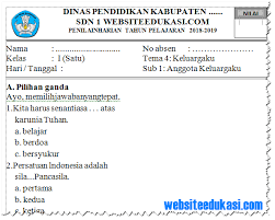 Demikian informasi perihal soal penilaian harian (ph)/ ulangan harian (uh) kelas 6 tema 6 semester genap kurikulum 2013 revisi 2018 tahun ajaran 2018/2019 yang sanggup kami bagikan, supaya bermanfaat. Soal Ph Uh Kelas 1 Sd Mi Tema 4 K13 Tahun 2018 2019 Websiteedukasi Com
