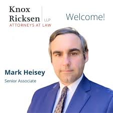 Welcome Mark Heisey to the Knox Ricksen team! We're excited to announce  that Mark will be joining our Walnut Creek office as a senior associate.  Mark brings solid litigation experience and proven