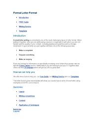 An inquiry letter is used when you want more information about a product. Formal Letter Format Sir Mrs