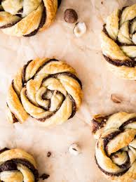 These Twisted Nutella Danish Pastries Are Buttery Flaky And Filled With Nutella Easy Enough To Whip Up On A Nutella Recipes Puff Pastry Recipes Danish Food