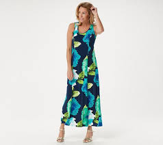 Susan Graver Regular Printed Liquid Knit Maxi Dress Plus Size Clothing In 2019 Dresses Plus Size Outfits Maxi Styles