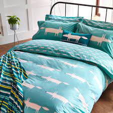 Check spelling or type a new query. Scion Mr Fox Super Kingsize Duvet Cover Teal Bedeck Home