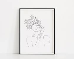 Our service is fully guaranteed. Floral Female Poster Feminine Wall Art Flowers Boho Home Decor Bohemian Figure Drawing Minimal Nude Woman Line Prints Digital Prints Lifepharmafze Com