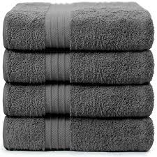 There are 12223 grey bathroom towels for sale on etsy, and they cost $20.22 on average. Amazon Com 4 Piece Bath Towels Set For Bathroom Spa Hotel Quality 100 Cotton Turkish Towels Absorbent Grey Bath Towels Bath Towels Cotton Bath Towels