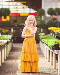 Mustard Yellow Bohemian Lace Maxi Dress 2 Belle Kai Bridesmaid Dresses Boho Flower Girl Dresses Boho Bohemian Bride Dress