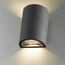 Led Outdoor Wall Washer Light With Half Cylinder Aluminum Shade Black Wall Light Fixture In Warm Lighting Wall Lights Black Wall Lights Light Fixtures