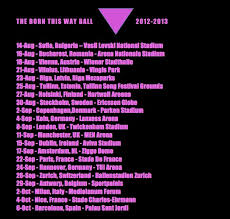 Award winning pop star, lady gaga reveals her first stop for her world tour concert entitled born this way ball. Lady Gaga Us Tour Dates Announced The Born This Way Ball Tour 2012 2013 Tba