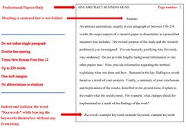 For example, if you're writing a paper on the prevalence of obesity among lower classes that crosses international boundaries, include terms in the hard sciences and most social sciences, the abstract includes the following sections and organizational schema. Apa Abstract Steps Examples