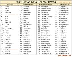 Contoh Kata Benda