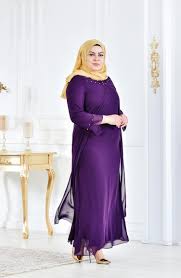 Purple Islamic Clothing Evening Dress 1114 03