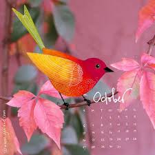 October Bird Of The Month Hello October Geninne S Art Blog Art Hello October Images Hello October October Images