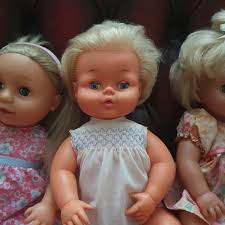 3 X Vintage Tiny Tears Dolls 70s 90s ? dressed good condition