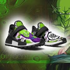 Battle of gods, trunks wears overalls and a blue undershirt with maroon wristbands. Piccolo Shoes Symbol Dragon Ball Z Anime Sneakers Gear Anime