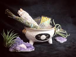 The sun shinging down and the wind blowing your hair as you chose various flowers and clovers. Spell Casting Cauldron Vespertine