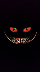 Iphone Vertical Wallpaper Red Eyes Toothy Grin Eyes Wallpaper Scary Wallpaper Cheshire Cat Wallpaper