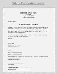 Salary Verification Letter Official Letter Lettering Official Letter Sample