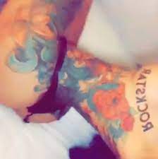 The fashionnova brand ambassador decided to bare all for the cameras during the tattoo session. Blac Chyna Reveals Huge Rockstar Boob Tattoo The Same Title Her Teen Rapper Ex Sang Mirror Online