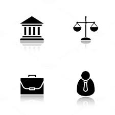 Law Drop Shadow Icons Set Vector Icon Set Law Icon Shadow Logo