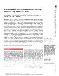 Pdf State Variation In Certifying Manner Of Death And Drugs
